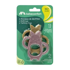 Lot de 2 anneaux de dentition vert/lavande