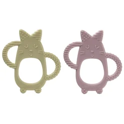 Lot de 2 anneaux de dentition vert/lavande