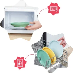 Lot de 3 assiettes anti-dérapantes