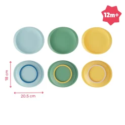 Lot de 3 assiettes anti-dérapantes
