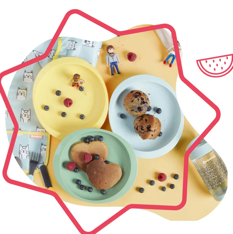 Lot de 3 assiettes anti-dérapantes