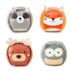 Lot de 4 balles doudous forêt