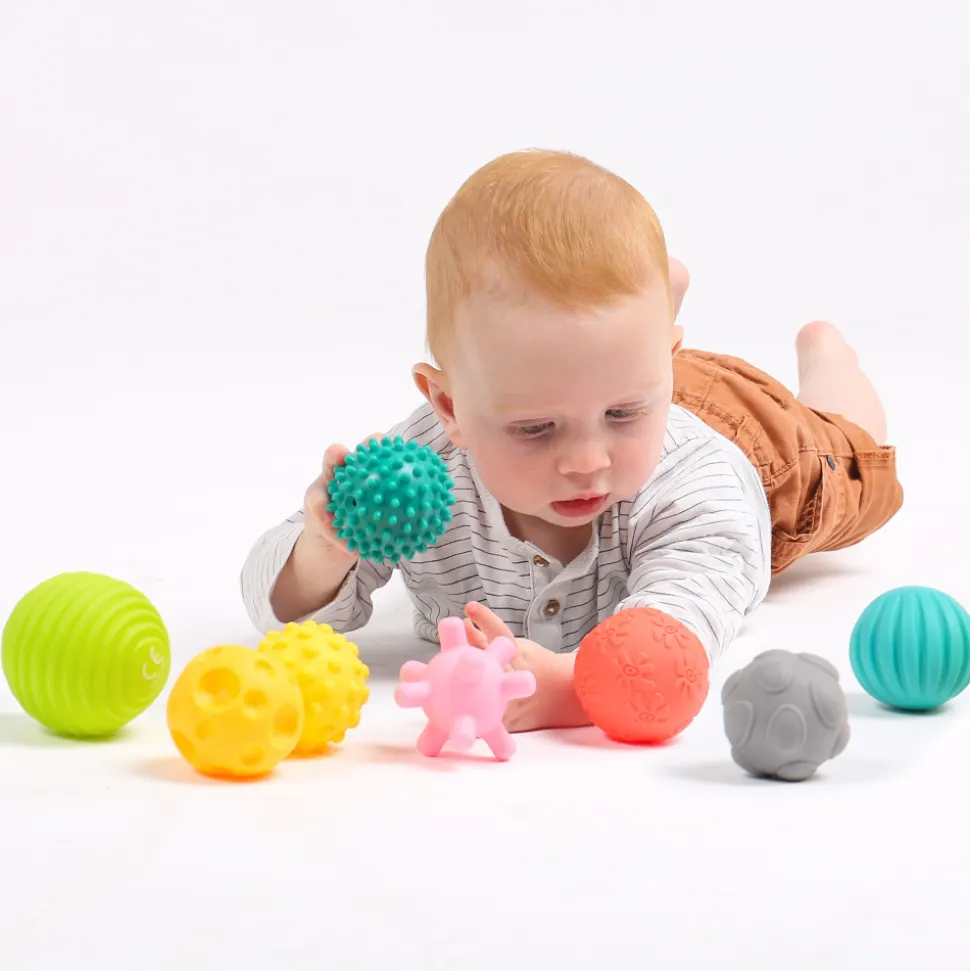 Lot de 8 balles d'éveil sensoriel
