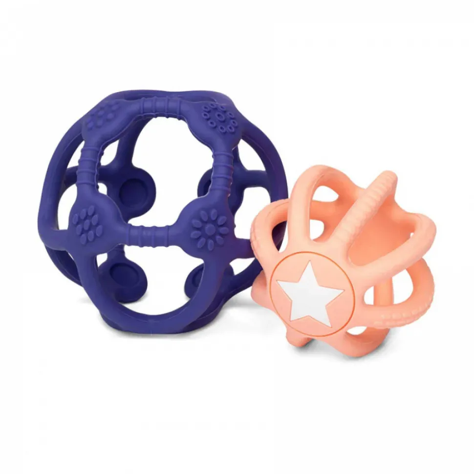 Lot de 2 balles sensorielles bleu et rose