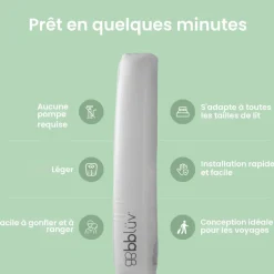 Lot de 2 barrières de lit gonflables bumps