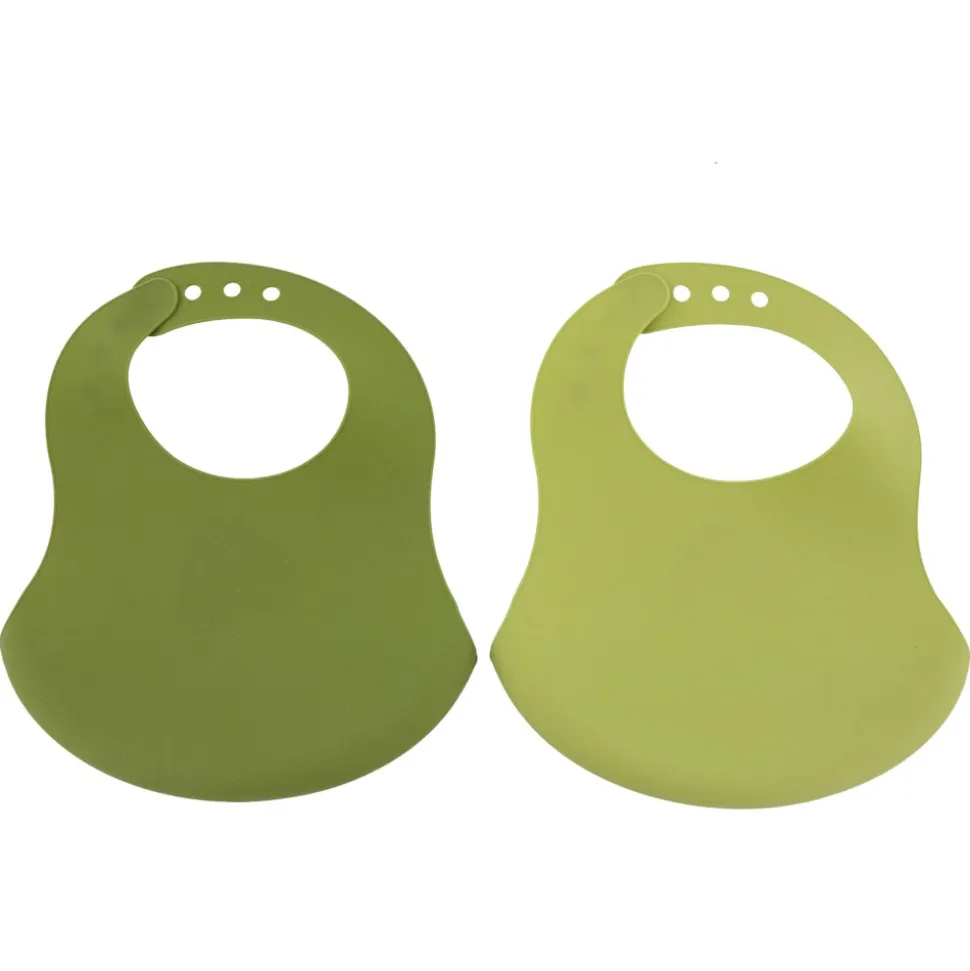 Lot de 2 bavoirs avec récupérateur en silicone mr. dino