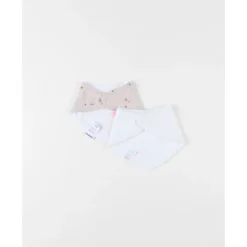 Lot de 2 bavoirs bandana comlombes du bonheur