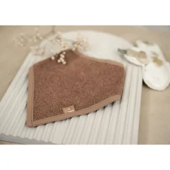 Lot de 2 bavoirs bandana éponge biscuit