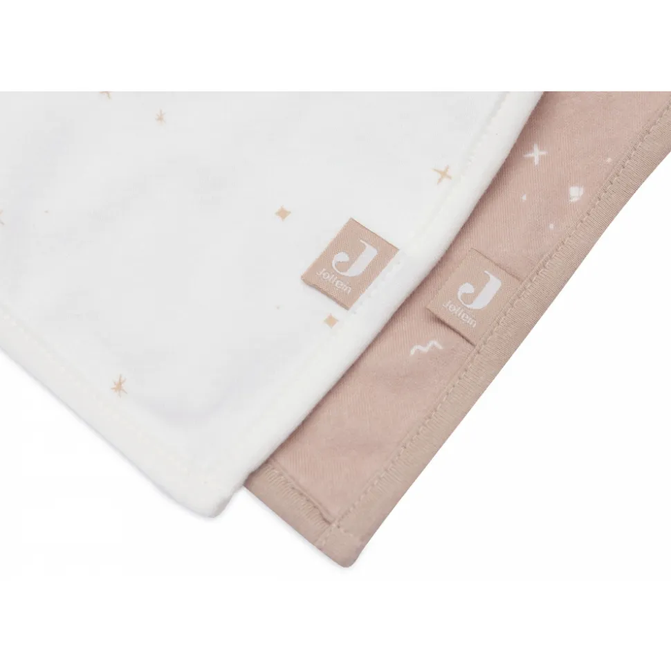 Lot de 2 bavoirs bandana twinkling wild rose