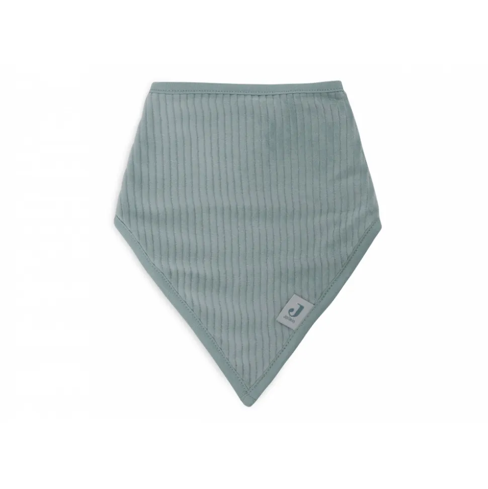 Lot de 2 bavoirs bandana velvet sea green & ivoire