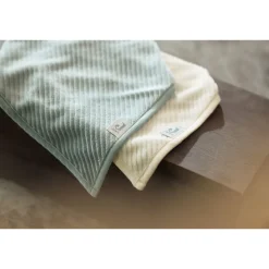 Lot de 2 bavoirs bandana velvet sea green & ivoire