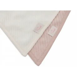 Lot de 2 bavoirs bandana velvet wild rose & ivoire