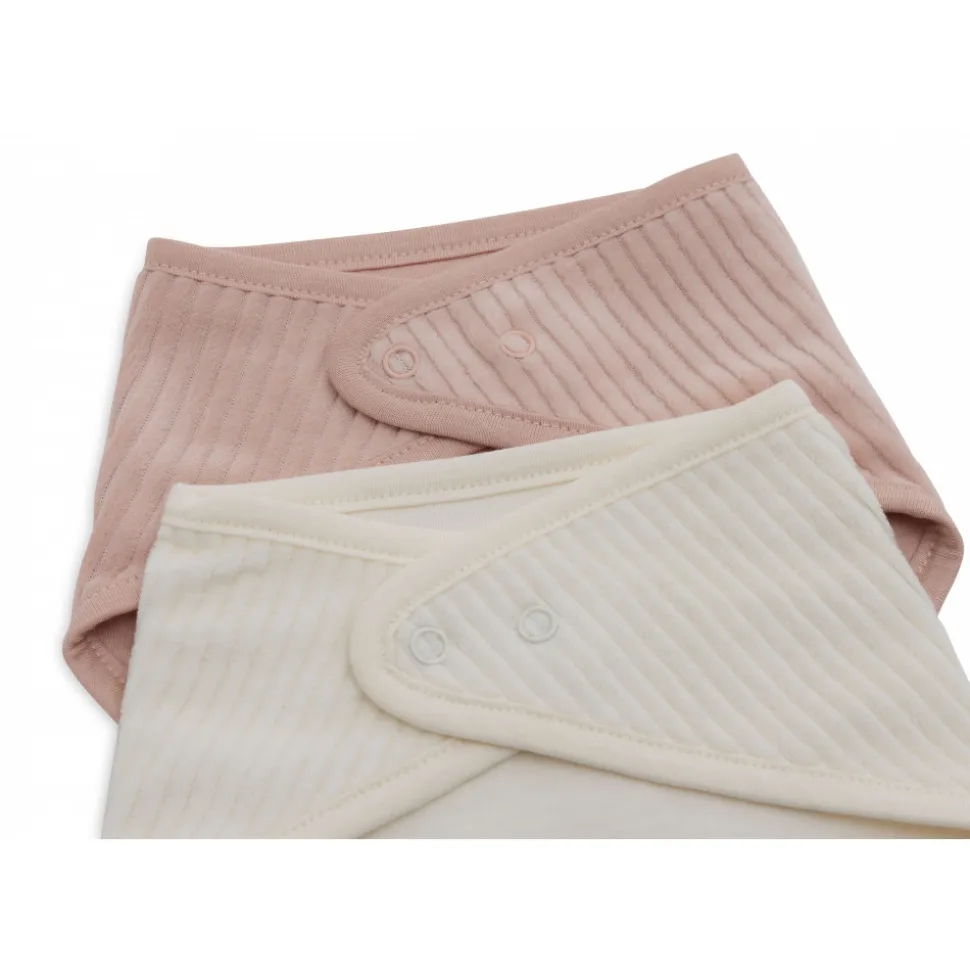 Lot de 2 bavoirs bandana velvet wild rose & ivoire