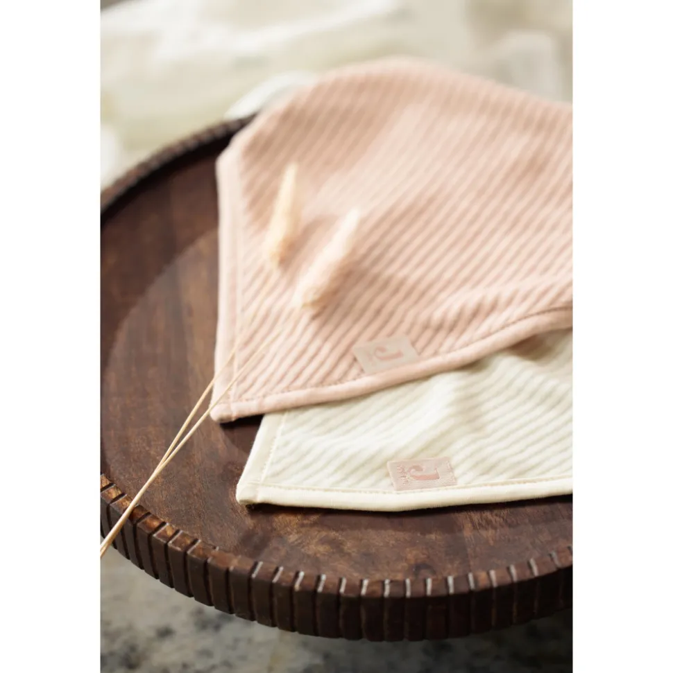 Lot de 2 bavoirs bandana velvet wild rose & ivoire