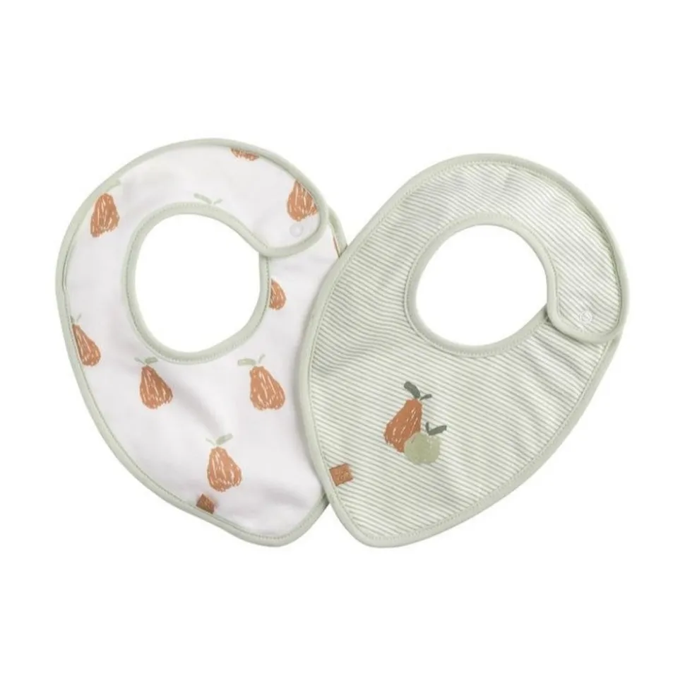 Lot de 2 bavoirs bébé botanica