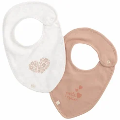 Lot de 2 bavoirs bébé petit coeur