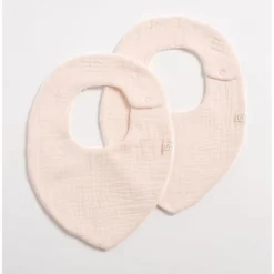 Lot de 2 bavoirs bébé uni pétale