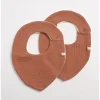 Lot de 2 bavoirs bébé uni terracotta