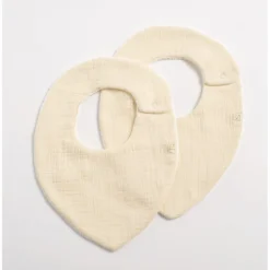 Lot de 2 bavoirs bébé uni vanilla