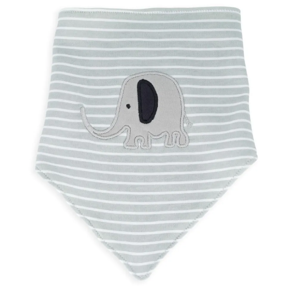Lot de 3 bavoirs en coton elephant gris