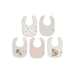 Lot de 5 bavoirs imperméables animal friends
