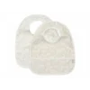 Lot de 2 bavoirs imperméables animaux nougat