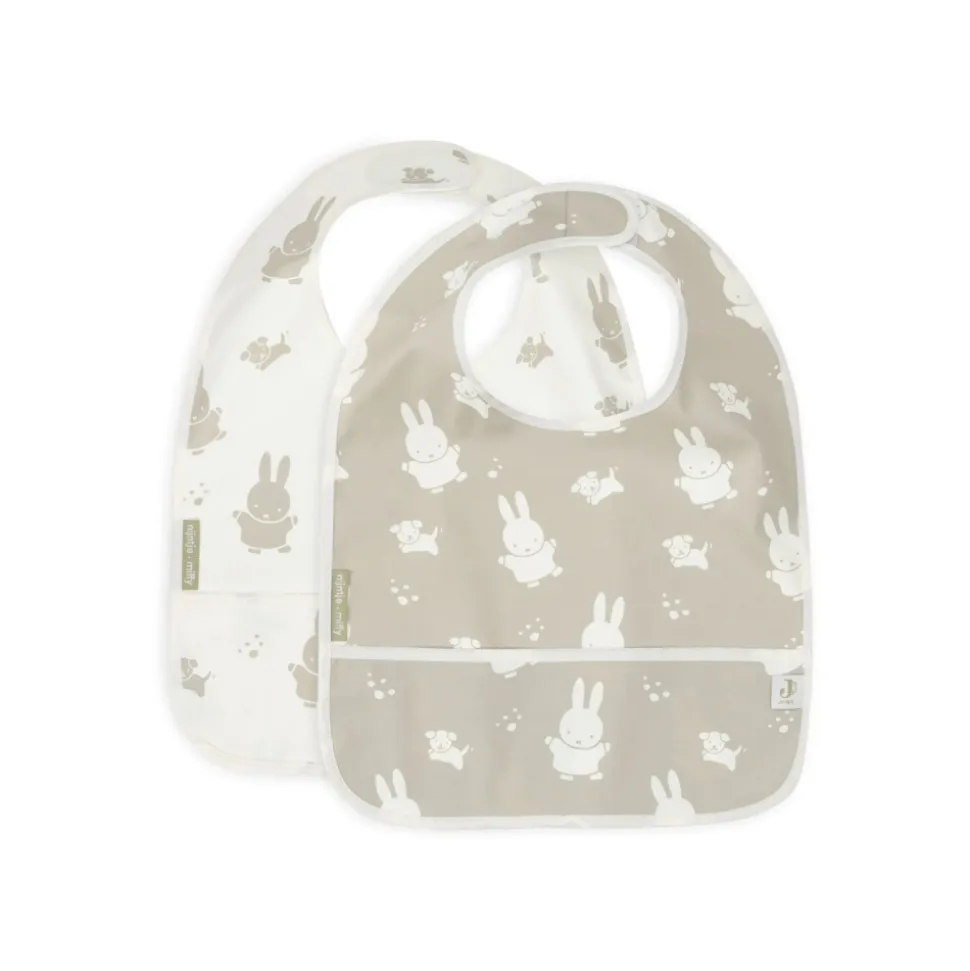 Lot de 2 bavoirs imperméables miffy snuffy olive