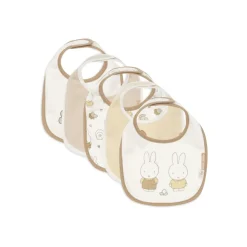 Lot de 5 bavoirs imperméables miffy family farm