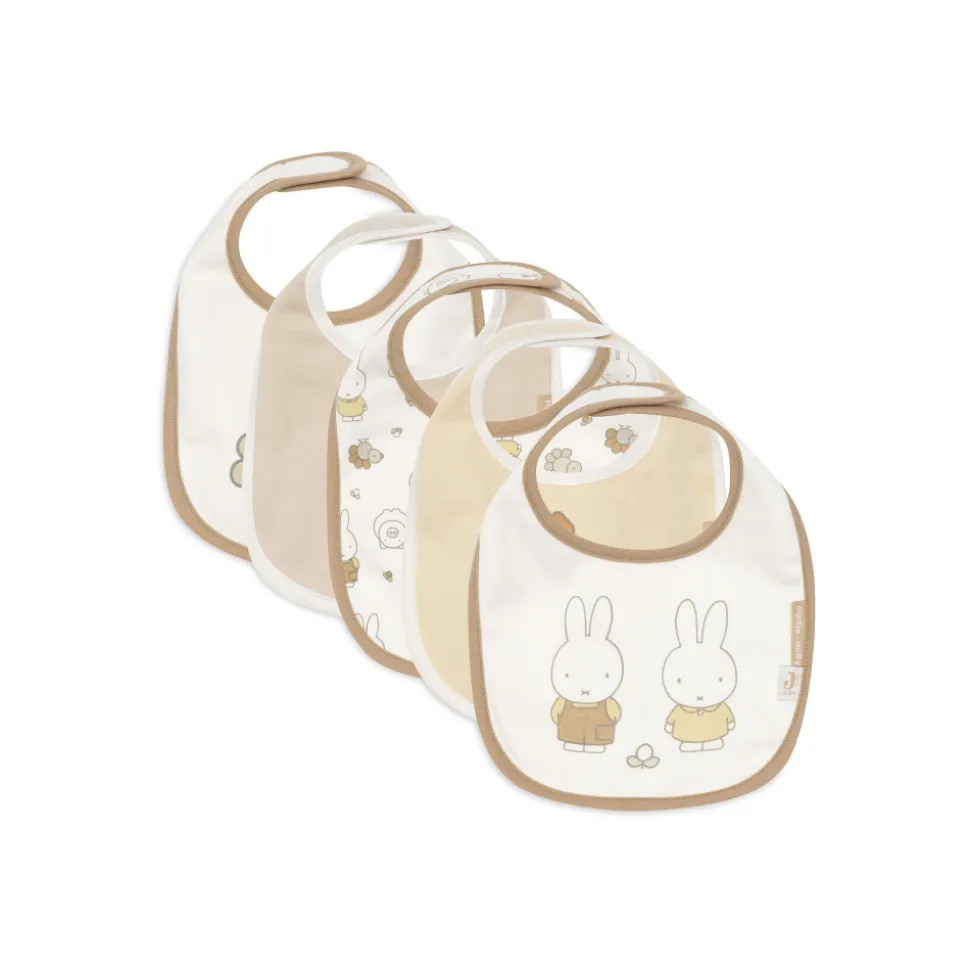 Lot de 5 bavoirs imperméables miffy family farm