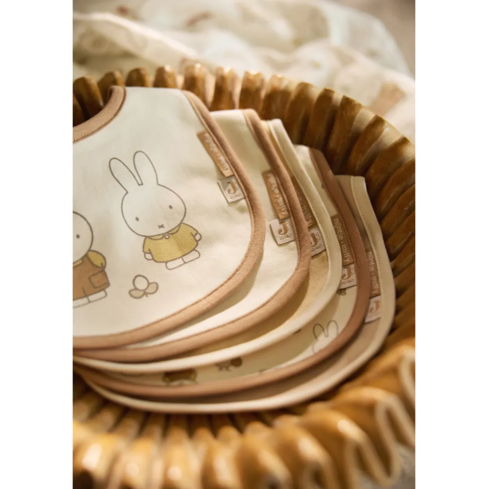 Lot de 5 bavoirs imperméables miffy family farm