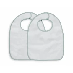 Lot de 2 bavoirs imperméables snake soft green