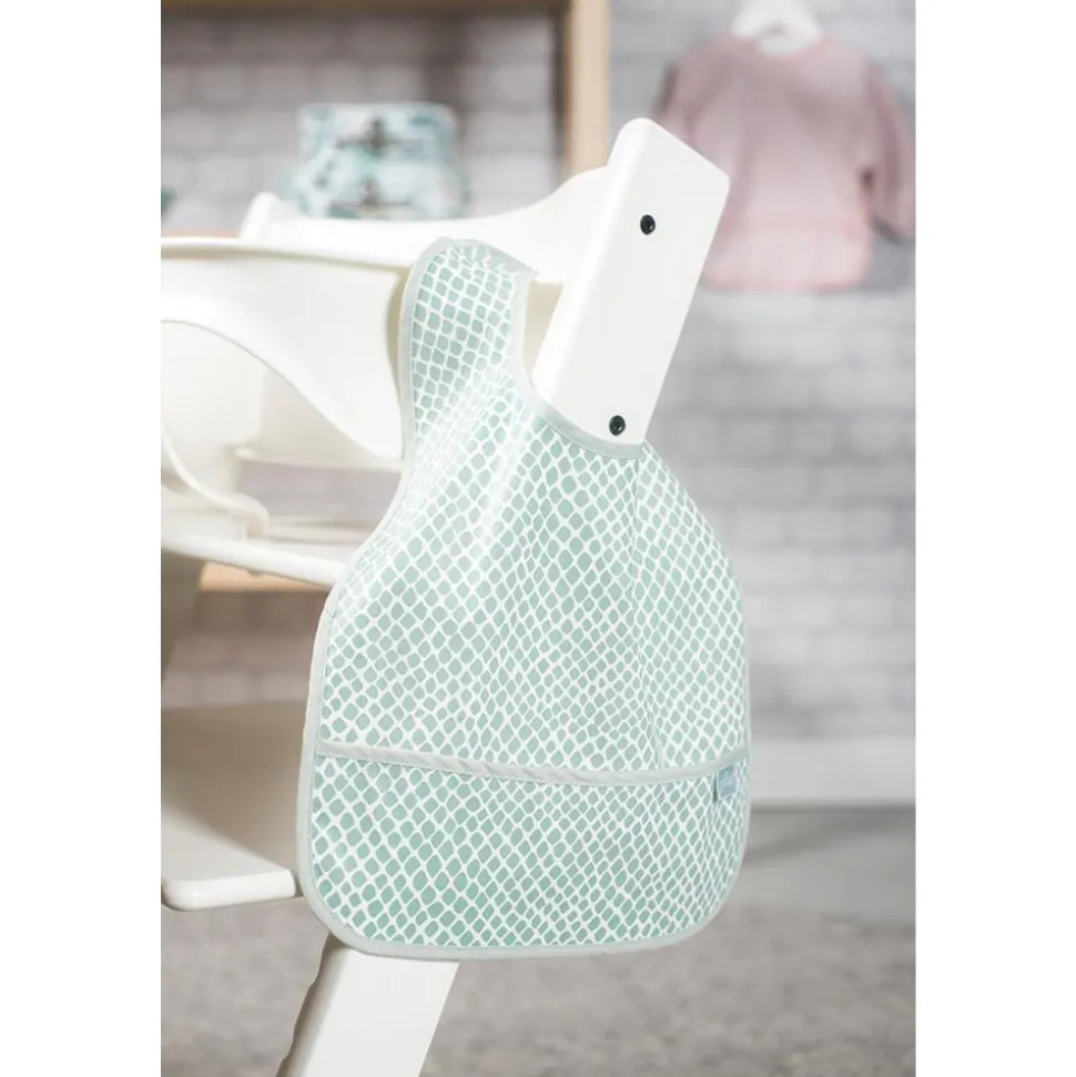 Lot de 2 bavoirs imperméables snake soft green