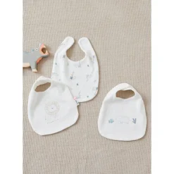 Lot de 3 bavoirs jersey savane - mix and match
