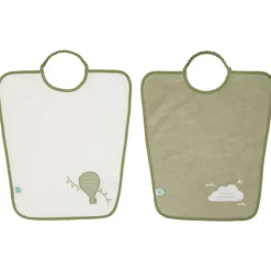 Lot de 2 bavoirs maternelle montgolfière + nuage