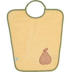 Lot de 2 bavoirs maternelle poire/pomme - je m'appelle - 35x38cm - fermeture élastiquée