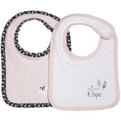 Lot de 2 bavoirs miss fleur de lune