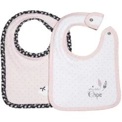 Lot de 2 bavoirs miss fleur de lune
