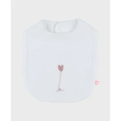 Lot de 3 bavoirs, mousseline de coton bio et éponge