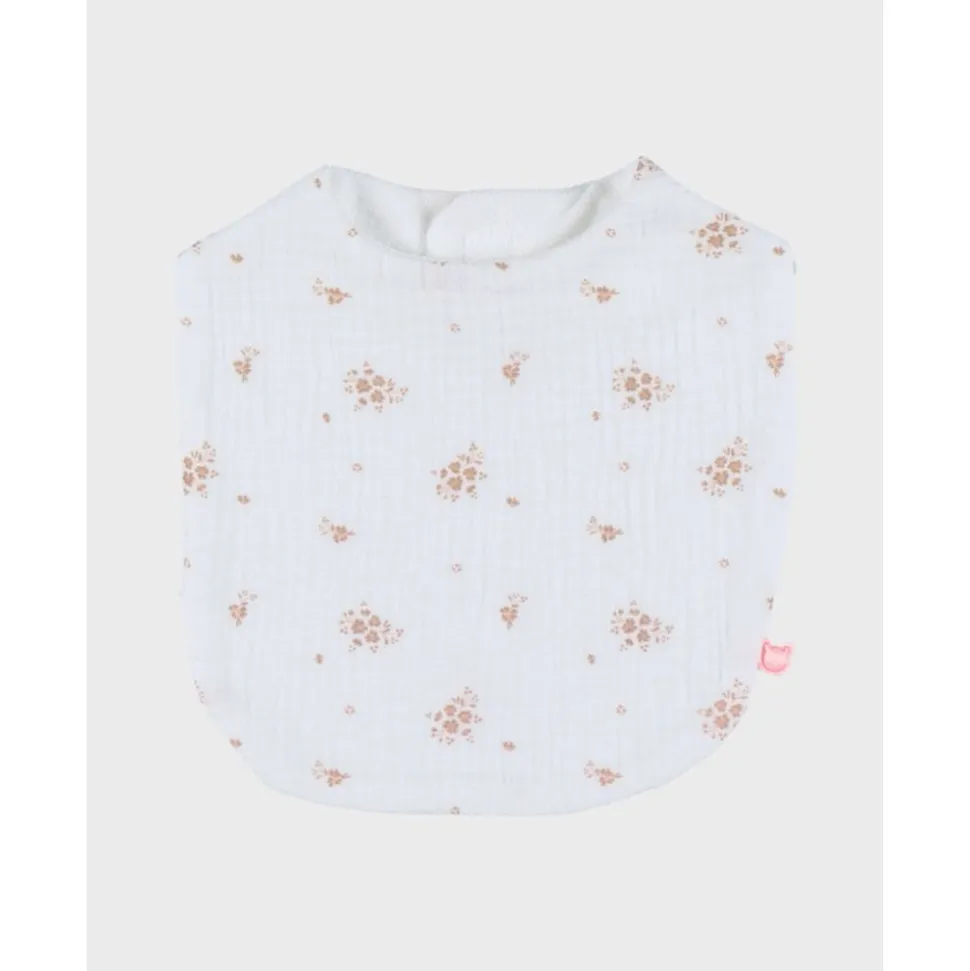 Lot de 3 bavoirs, mousseline de coton bio et éponge