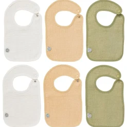 Lot de 6 bavoirs naissance les colorés - 17x29cm