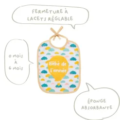 Lot de 5 bavoirs naissance love family