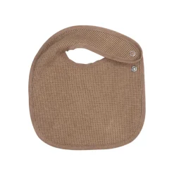 Lot de 6 bavoirs naissance nid d'abeille unis beige & choco
