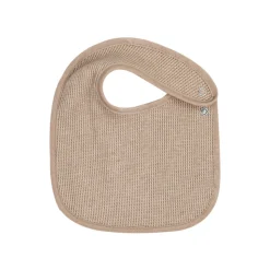 Lot de 6 bavoirs naissance nid d'abeille unis beige & choco