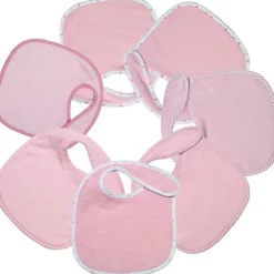 Lot de 7 bavoirs naissance - rose