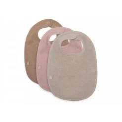Lot de 3 bavoirs éponge wild rose, nougat et biscuit