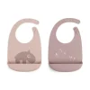 Lot de 2 bavoirs récupérateurs ozzo rose