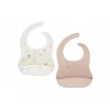 Lot de 2 bavoirs silicone lovely birds