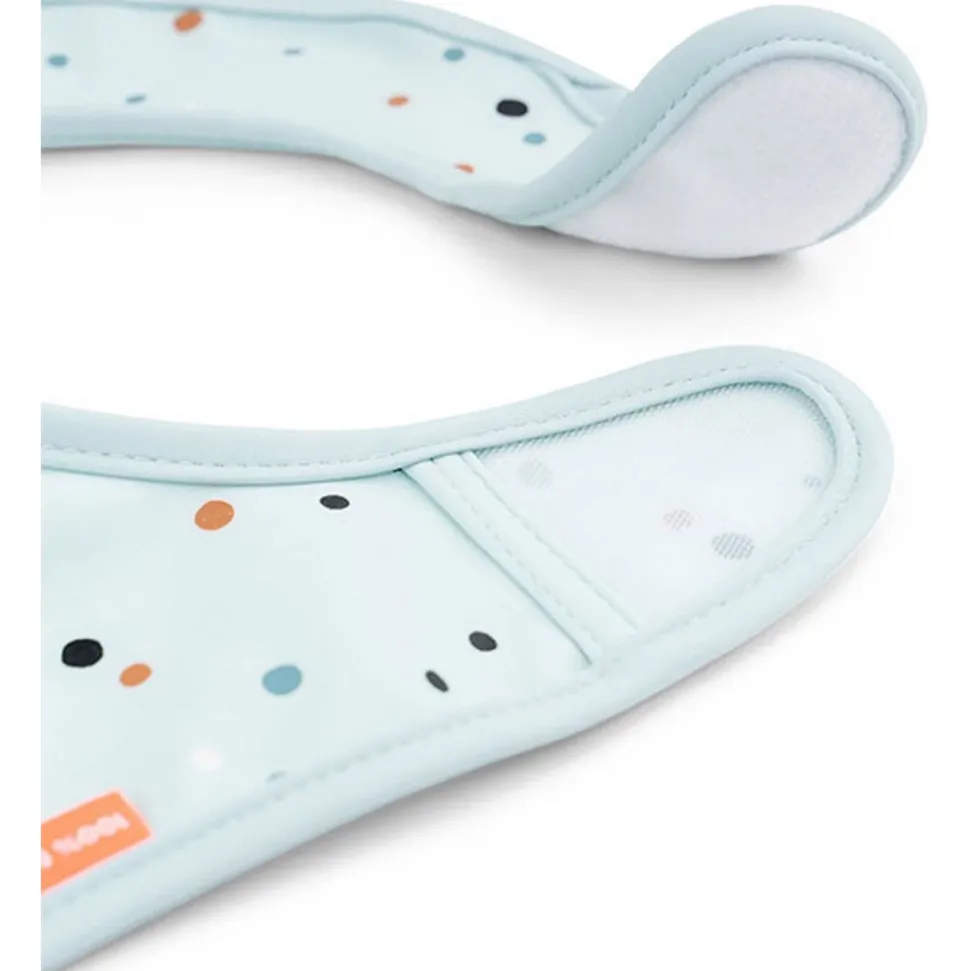 Lot de 2 bavoirs velcro elphee bleu