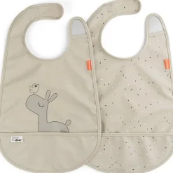 Lot de 2 bavoirs velcro lalee sable