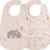 Lot de 2 bavoirs velcro ozzo rose